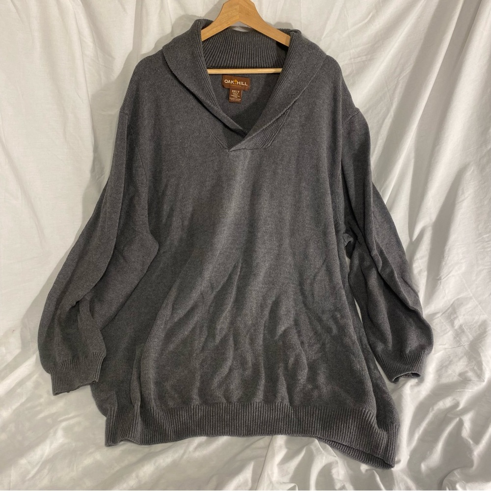 Oak Hill Grey Cowl Neck Men's Sweater